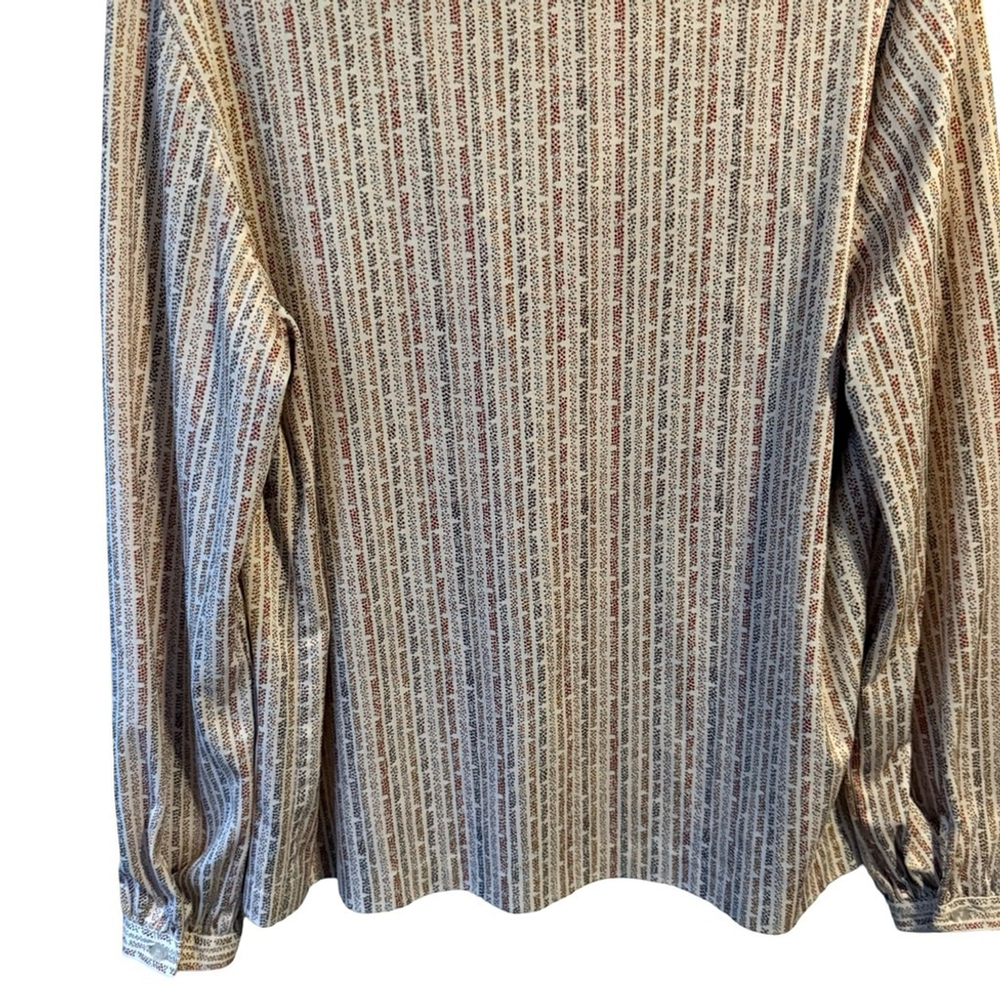 Vintage D’Allairds 80s 90s Button-Up Blouse Size L Retro Office Lightweight - Picture 11 of 13
